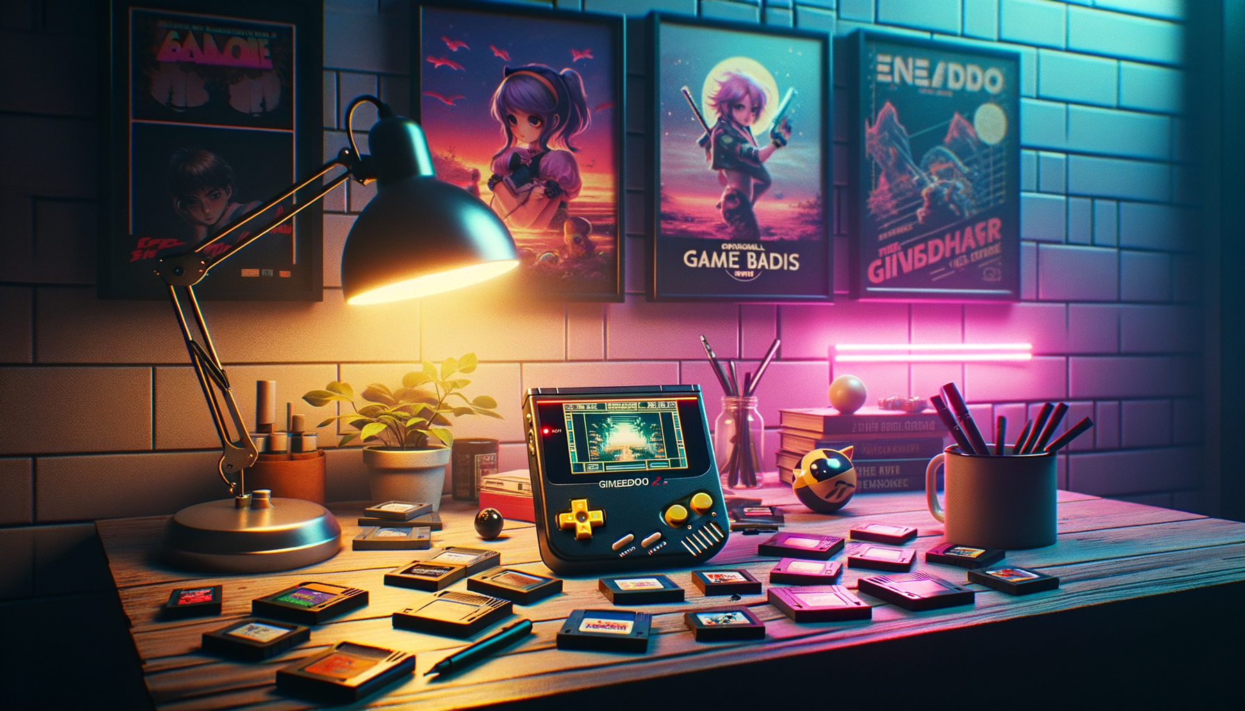 001 cinematic photo of a compact handheld ga