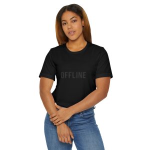 offline: muted — bold microtype tee