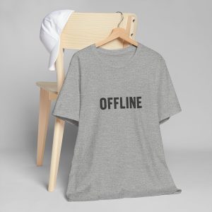 offline: muted — bold microtype tee