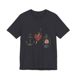 tattoo flash: night watch emblems — anchor, dagger & vintage lantern tattoo shirt