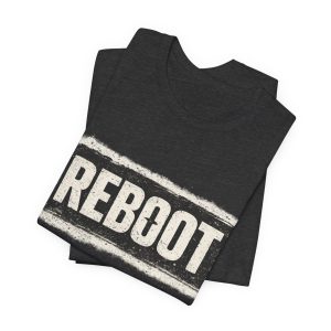 reboot — minimalist typo tee