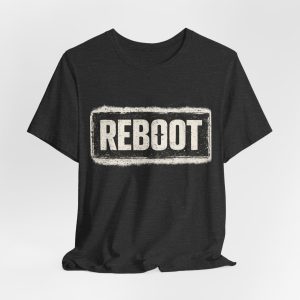 reboot — minimalist typo tee