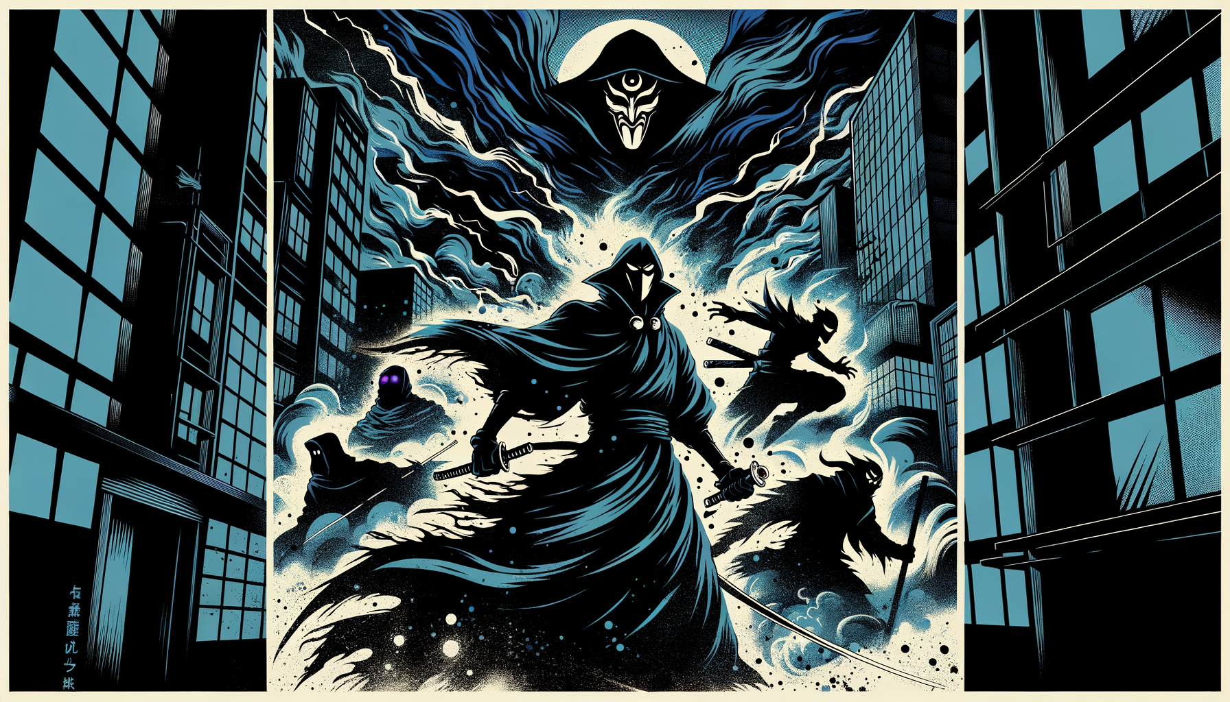 001 dramatic anime style cinematic poster of