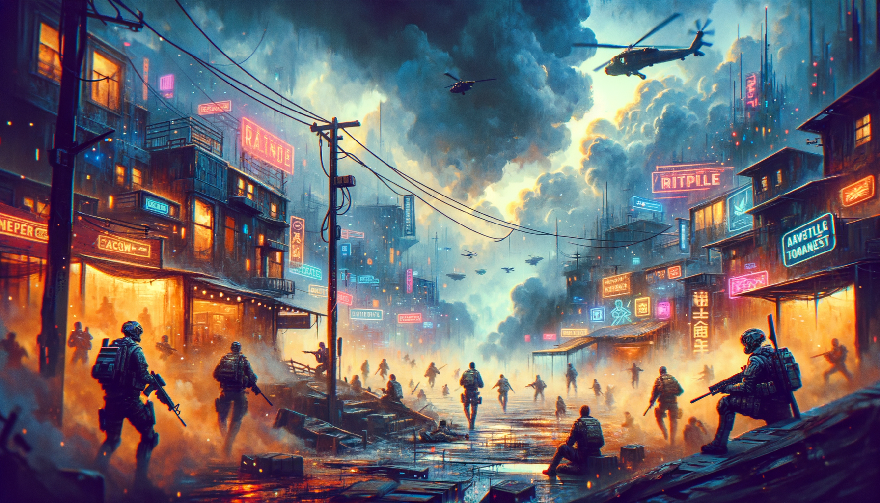 001 dramatic cinematic battlefield scene fro